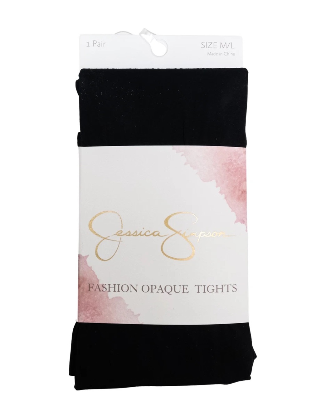 Jessica Simpson Black Fashion Opaque Tights - M/L -A1